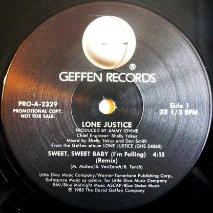 Lone Justice : Sweet, Sweet Baby (I'm Falling) (Remix) (12", Maxi, Promo)
