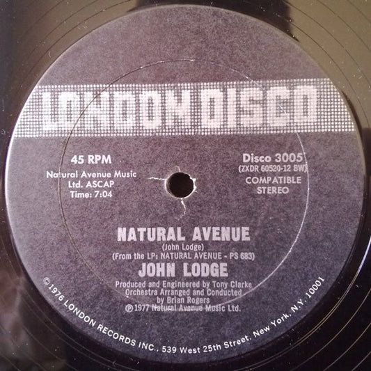 John Lodge : Natural Avenue (12")