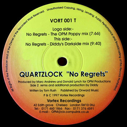 Quartzlock : No Regrets (12")
