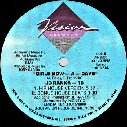 JD Ranks-10* : Girls Now-A-Days (12")