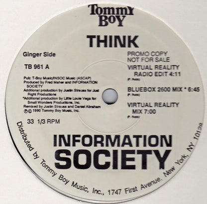 Information Society : Think (12", Promo, Ret)