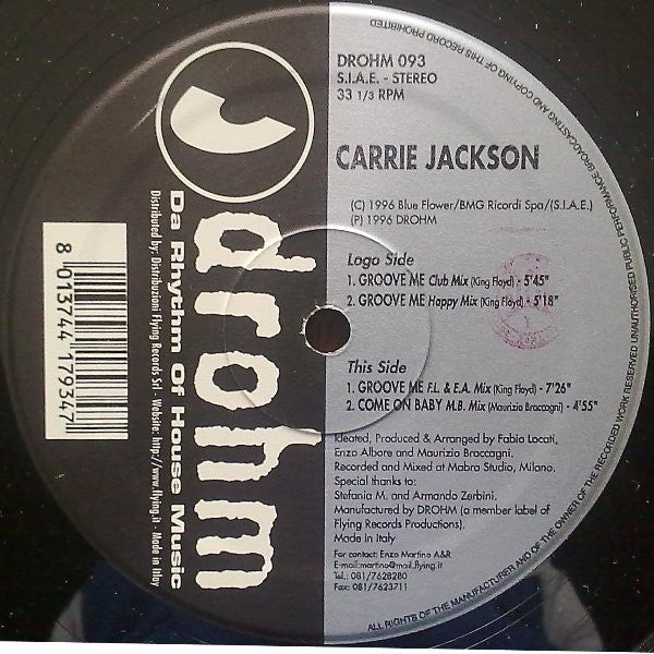 Carrie Jackson : Groove Me (12")