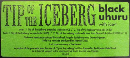 Black Uhuru With Ice-T : Tip Of The Iceberg (12", Promo)