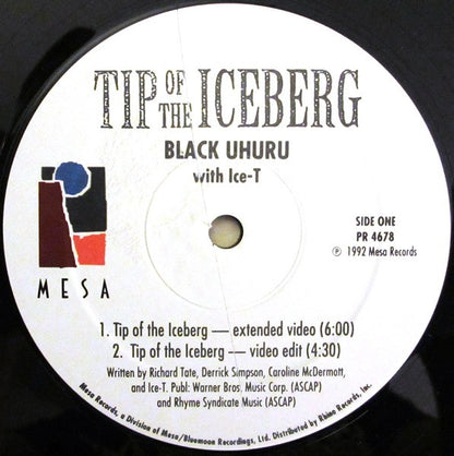 Black Uhuru With Ice-T : Tip Of The Iceberg (12", Promo)