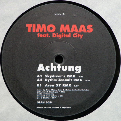Timo Maas Feat. Digital City : Achtung! (12")