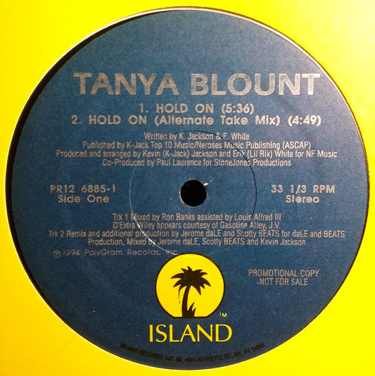Tanya Blount : Hold On (12", Maxi)