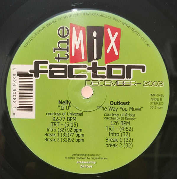 Various : The Mix Factor (December 2003) (2x12", Comp, P/Mixed)