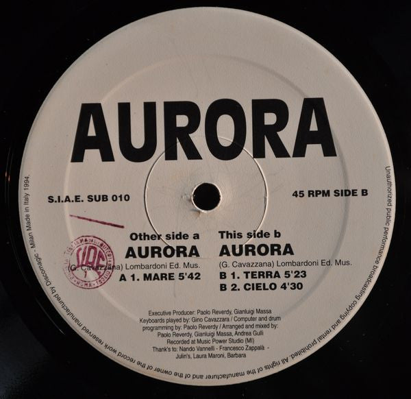 Aurora (7) : Aurora (12", Bla)