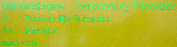 Streetdegree : Personality Disorder (12")
