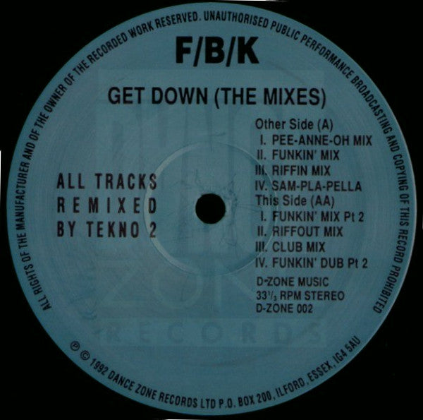 F/B/K : Get Down (The Mixes) (12")