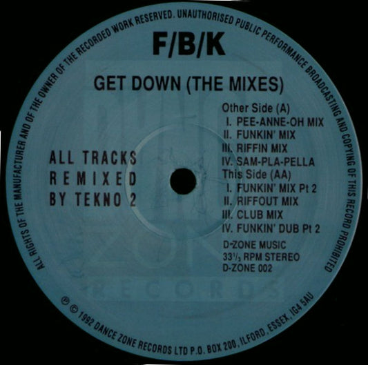 F/B/K : Get Down (The Mixes) (12")