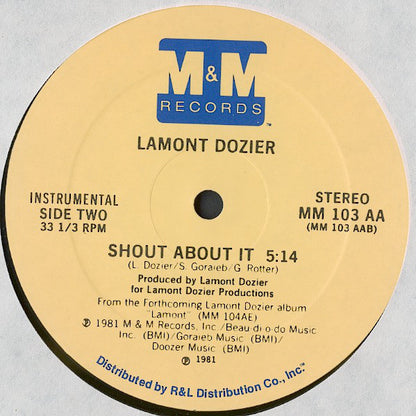 Lamont Dozier : Shout About It (12")