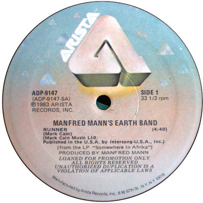Manfred Mann's Earth Band : Runner (12", Promo)
