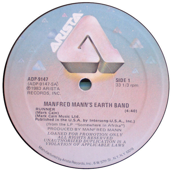 Manfred Mann's Earth Band : Runner (12", Promo)