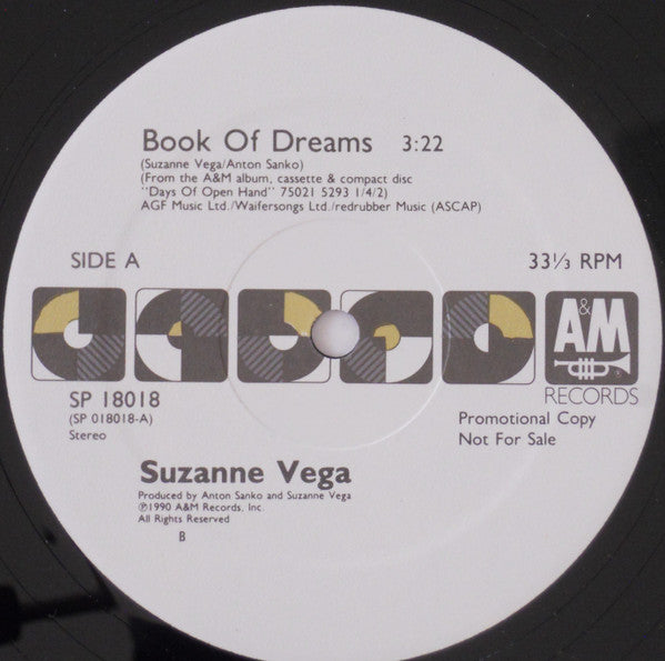 Suzanne Vega : Book Of Dreams (12", Single, Promo)