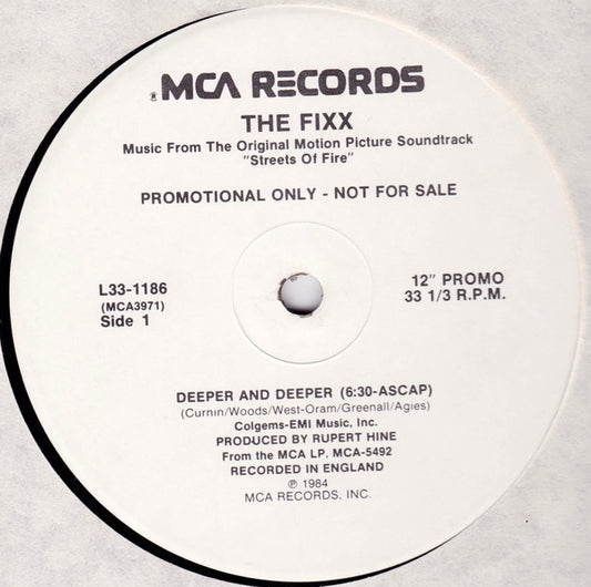 The Fixx : Deeper And Deeper (12", Promo)