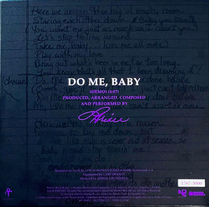 Prince : Do Me, Baby  (7", S/Sided, Single, Etch, Ltd, Num, Pur)