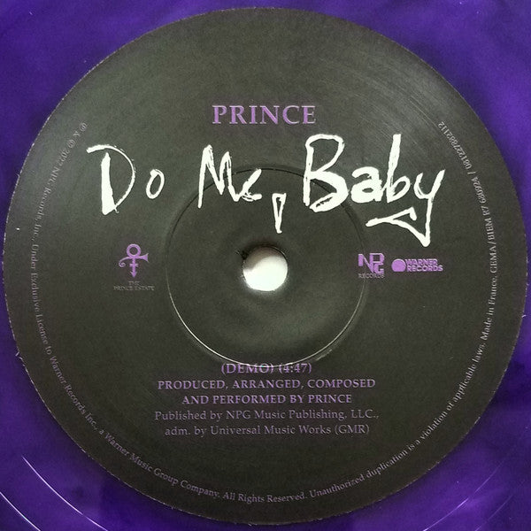 Prince : Do Me, Baby  (7", S/Sided, Single, Etch, Ltd, Num, Pur)
