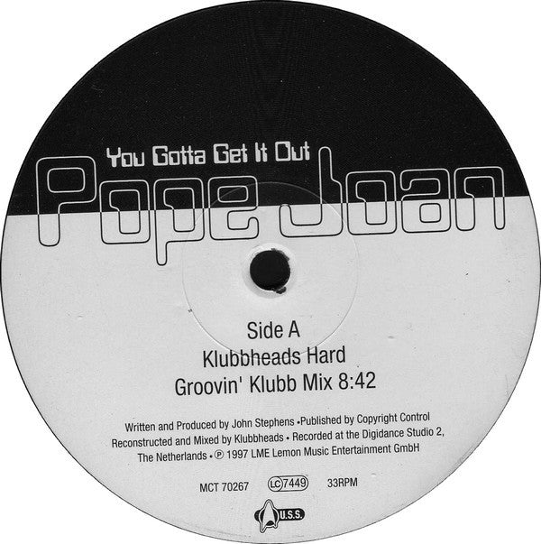 Pope Joan : You Gotta Get It Out (2x12")