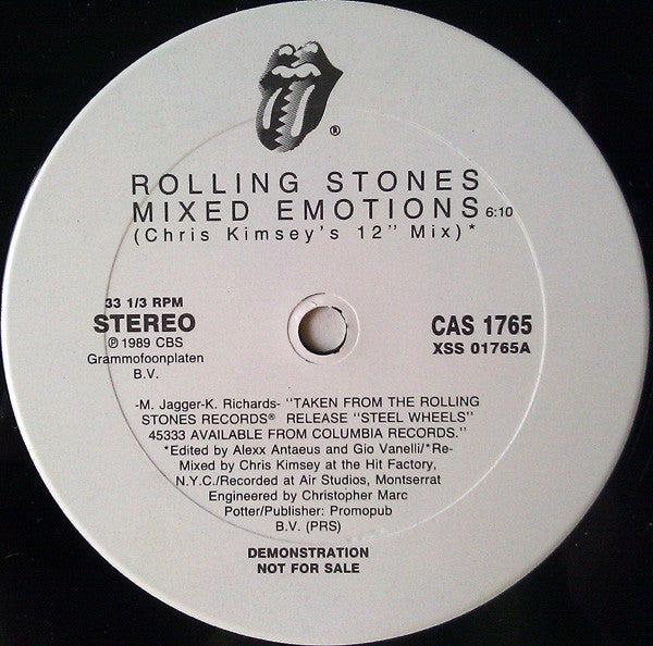 Rolling Stones* : Mixed Emotions (12", Promo)