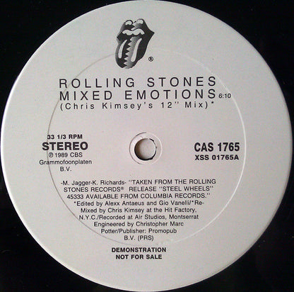 Rolling Stones* : Mixed Emotions (12", Promo)