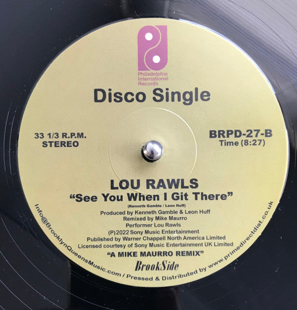Lou Rawls : You'll Never Find Another Love Like Mine / See You When I Git There (Mike Maurro Remixes) (12")
