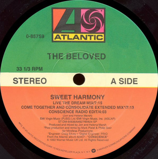 The Beloved : Sweet Harmony (12")