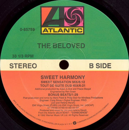 The Beloved : Sweet Harmony (12")