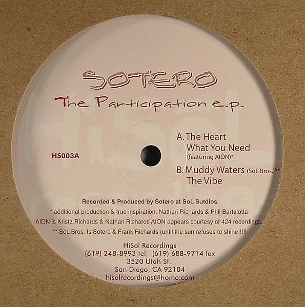 Sotero : The Participation E.P. (12", EP)