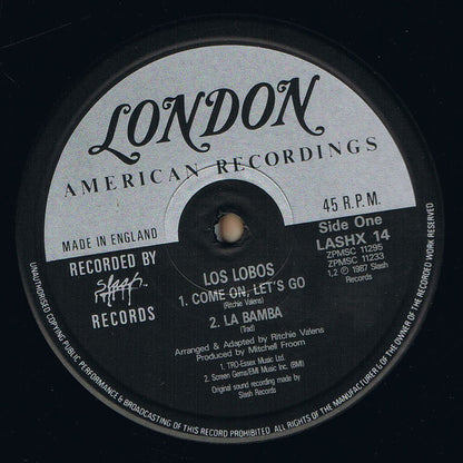 Los Lobos : Come On, Let's Go (12", Single)