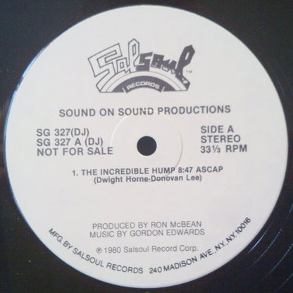 Sound On Sound Productions : The Hump (12", Single, Promo)