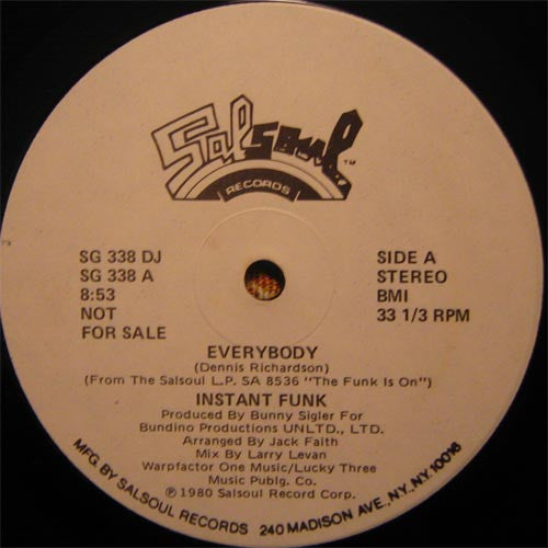 Instant Funk : Everybody (12", Single, Promo)