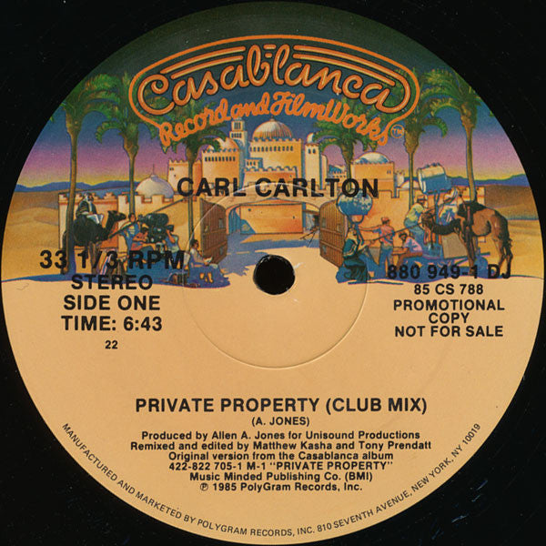 Carl Carlton : Private Property (12", Promo)