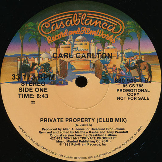 Carl Carlton : Private Property (12", Promo)