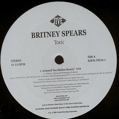 Britney Spears : Toxic (12")