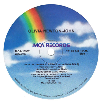 Olivia Newton-John : Livin' In Desperate Times / Twist Of Fate (12")