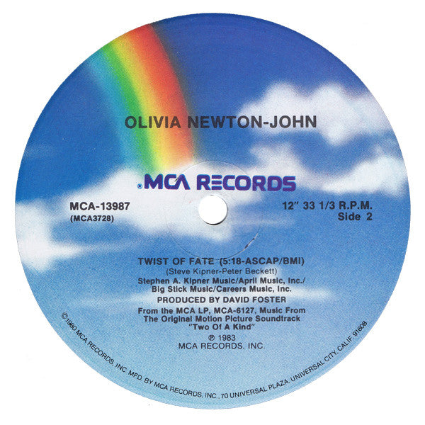 Olivia Newton-John : Livin' In Desperate Times / Twist Of Fate (12")