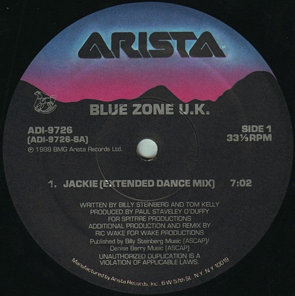 Blue Zone U.K.* : Jackie (12")
