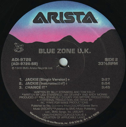 Blue Zone U.K.* : Jackie (12")