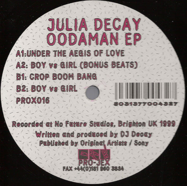 Julia Decay : Oodaman EP (12", EP)