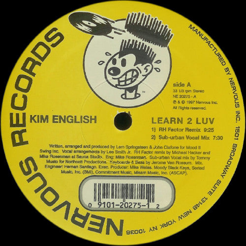 Kim English : Learn 2 Luv (The Progressive Garage Electronic House Mixes) (12")