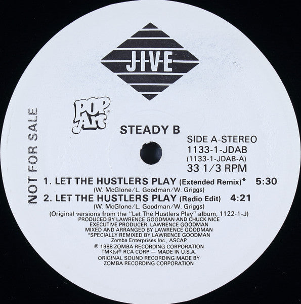 Steady B : Let The Hustlers Play (12", Promo)