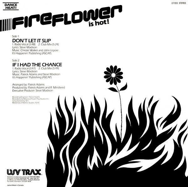 Fireflower (2) : Don't Let It Slip / If I Had The Chance (12", Single)