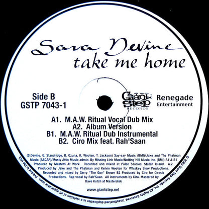 Sara Devine : Take Me Home (12")