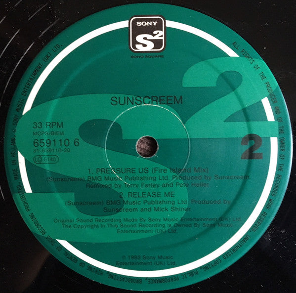Sunscreem : Pressure US (12", Single)