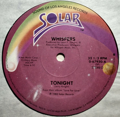 The Whispers : Tonight / Small Talkin' (12")