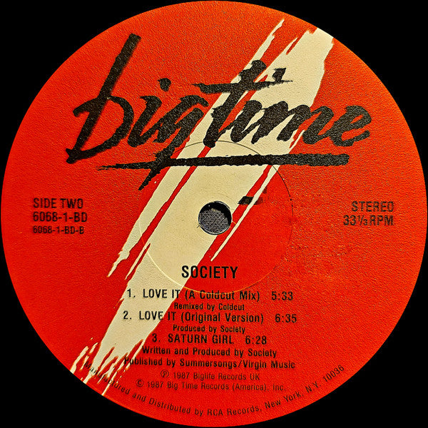 Society (2) : Love It (12")