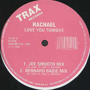 Rachael* : Love You Tonight (12")