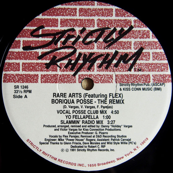 Rare Arts Featuring Flex* : Boriqua Posse - The Remix (12")