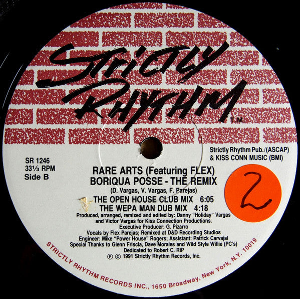Rare Arts Featuring Flex* : Boriqua Posse - The Remix (12")